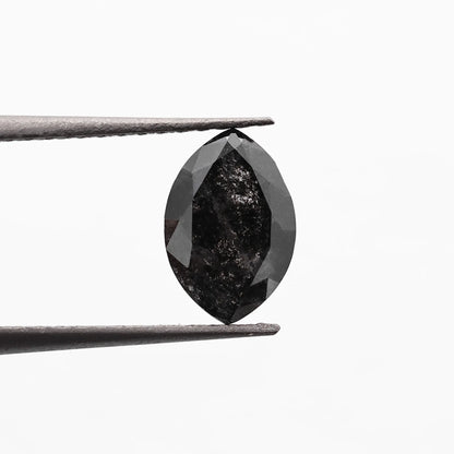 0.85 Ct Marquise Brilliant Cut Salt and Pepper Diamond