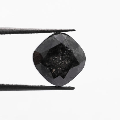 1.93 Ct Cushion Brilliant Cut Salt and Pepper Diamond