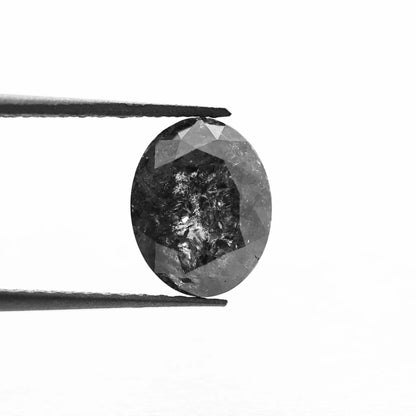 1.72 Ct Oval Brilliant Cut Salt and Pepper Diamond