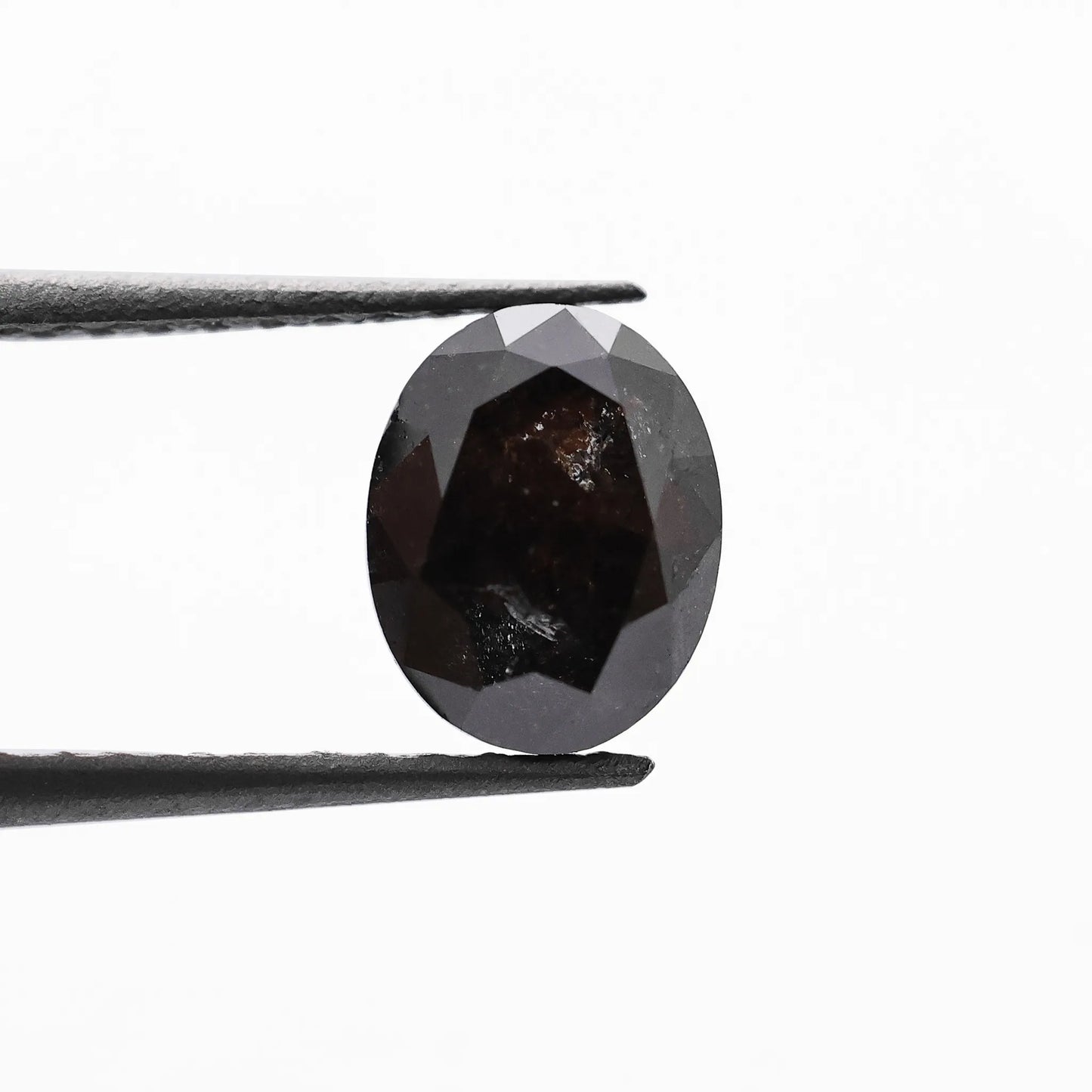 0.87 Ct Oval Brilliant Cut Salt and Pepper Diamond