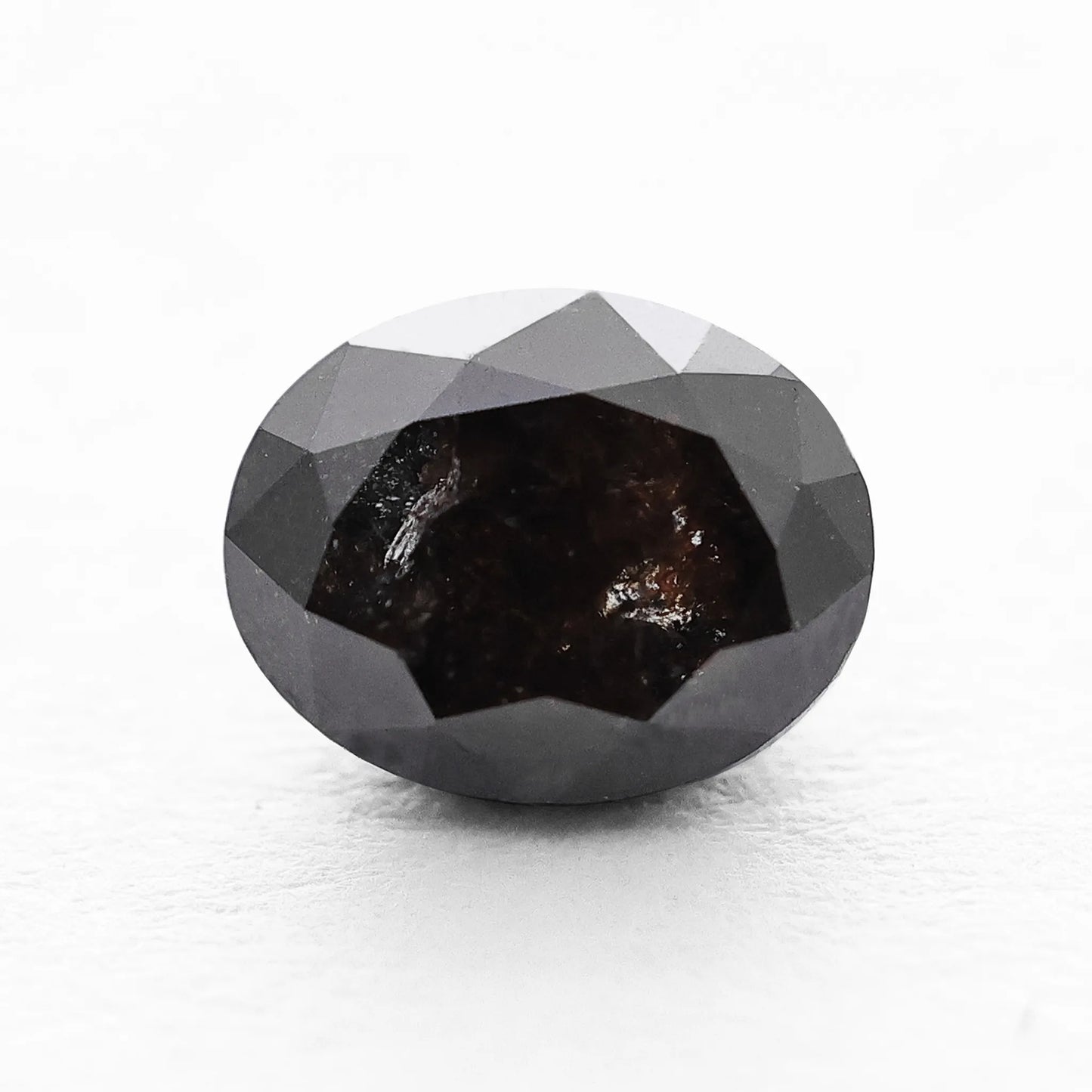 0.87 Ct Oval Brilliant Cut Salt and Pepper Diamond