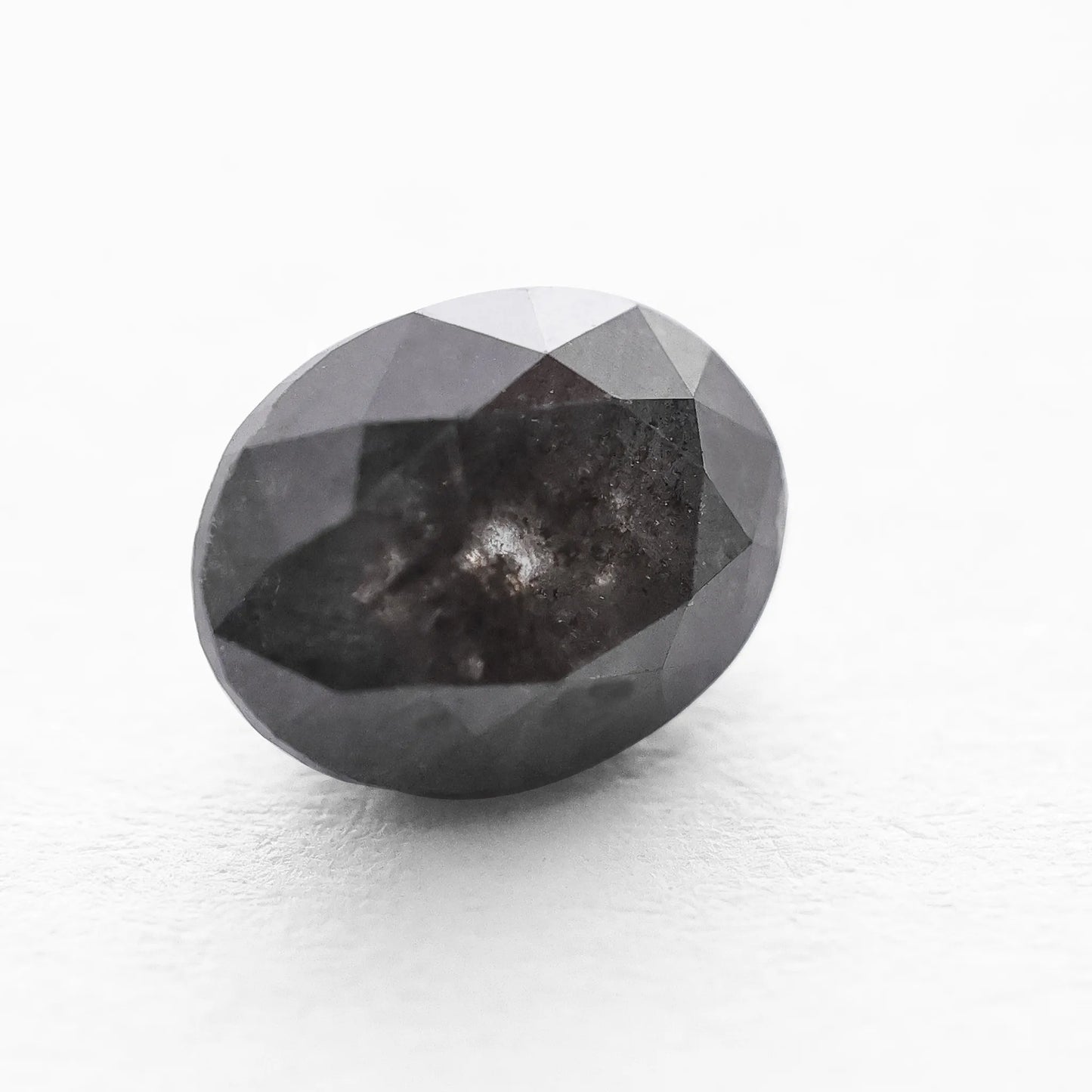 1.91 Ct Oval Brilliant Cut Salt and Pepper Diamond