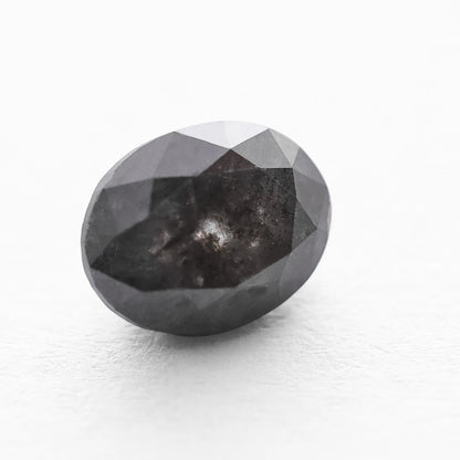 1.91 Ct Oval Brilliant Cut Salt and Pepper Diamond