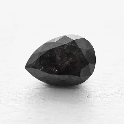 0.68 Ct Pear Brilliant Cut Salt and Pepper Diamond