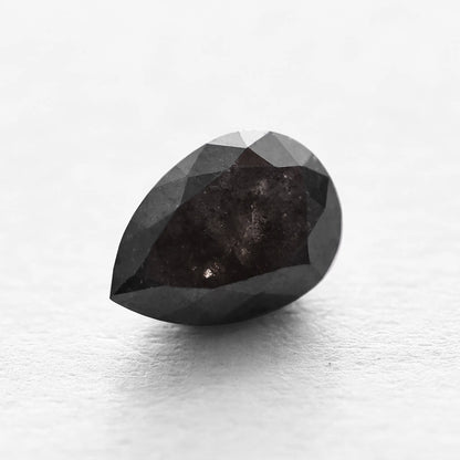 0.68 Ct Pear Brilliant Cut Salt and Pepper Diamond
