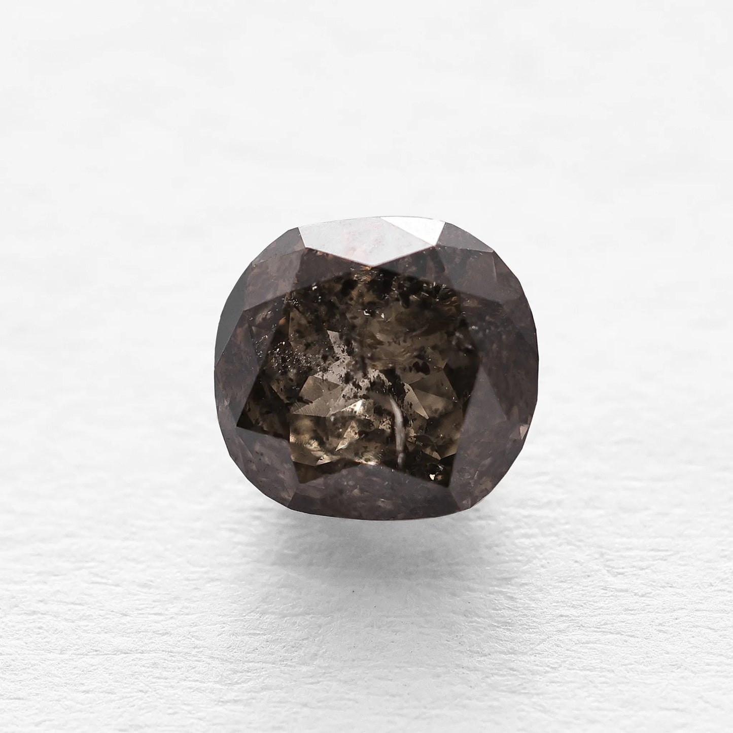 1.11 Ct Cushion Rose Cut Salt and Pepper Diamond