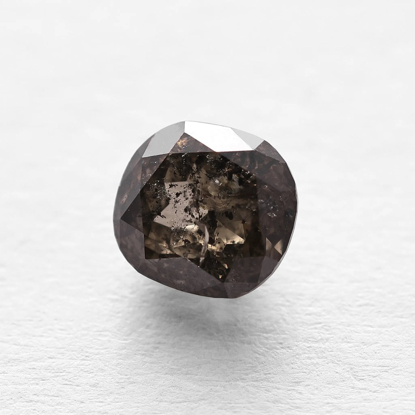 1.11 Ct Cushion Rose Cut Salt and Pepper Diamond