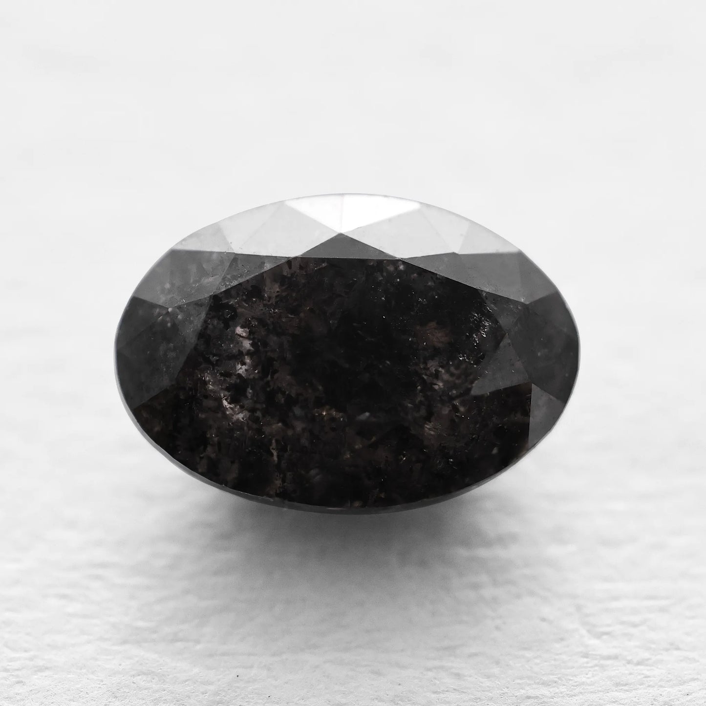 0.54 Ct Oval Brilliant Cut Salt and Pepper Diamond