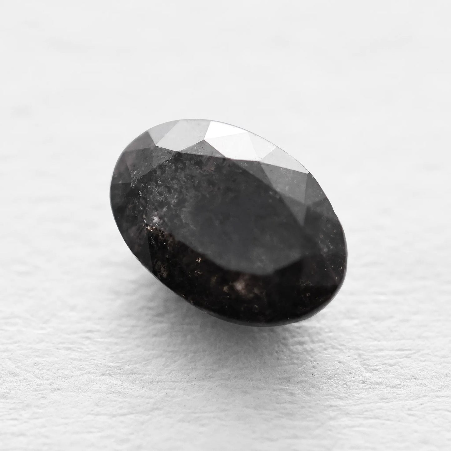 0.54 Ct Oval Brilliant Cut Salt and Pepper Diamond