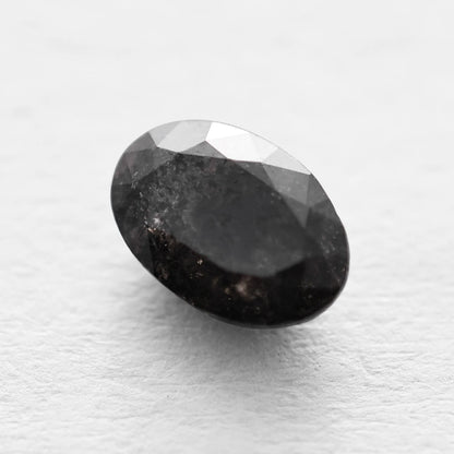 0.54 Ct Oval Brilliant Cut Salt and Pepper Diamond