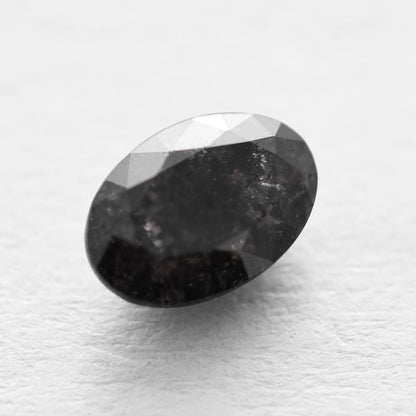 0.54 Ct Oval Brilliant Cut Salt and Pepper Diamond