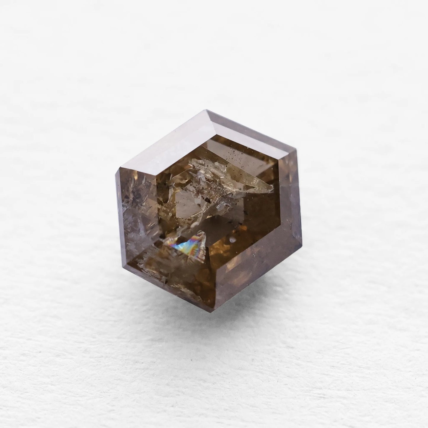 0.97 Ct Hexagon Brilliant Cut Salt and Pepper Diamond