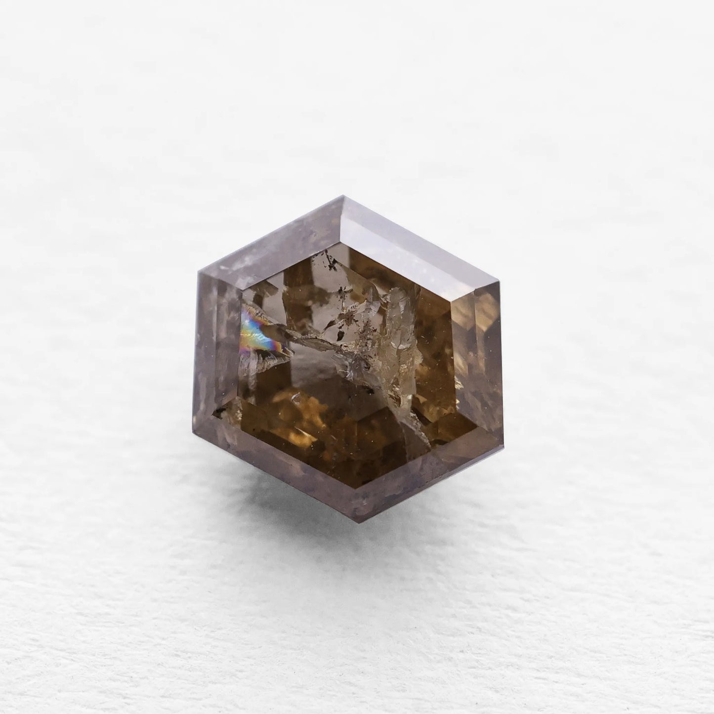 0.97 Ct Hexagon Brilliant Cut Salt and Pepper Diamond