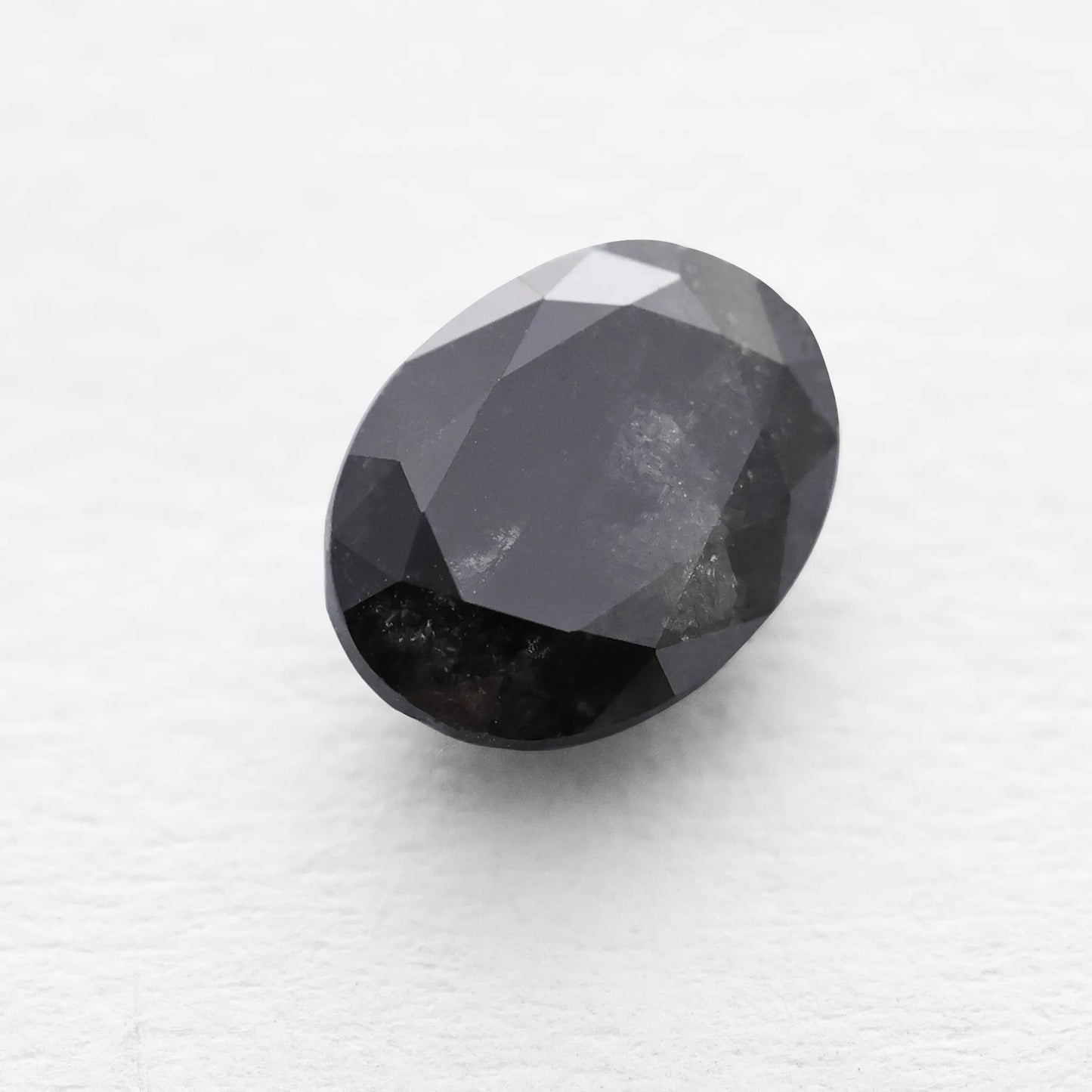 0.73 Ct Oval Rose Cut Salt and Pepper Diamond