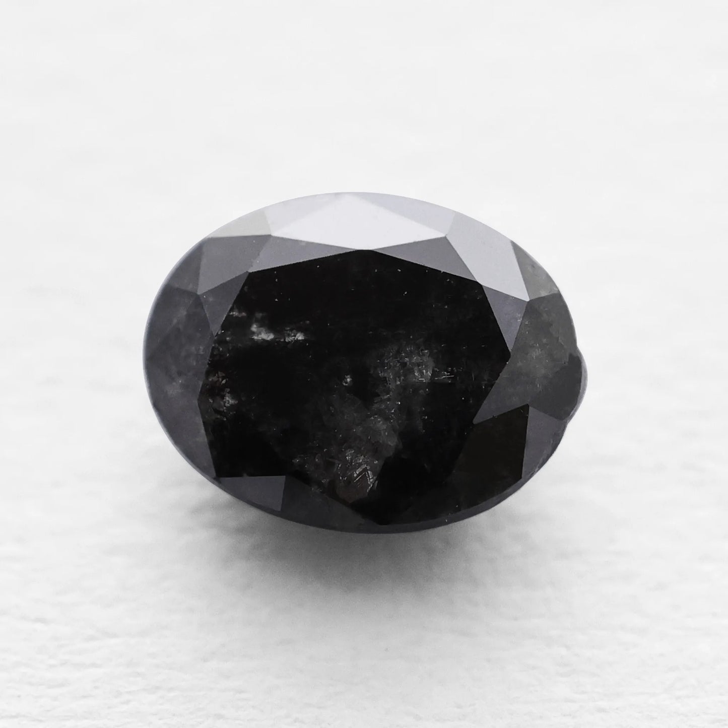 0.73 Ct Oval Rose Cut Salt and Pepper Diamond