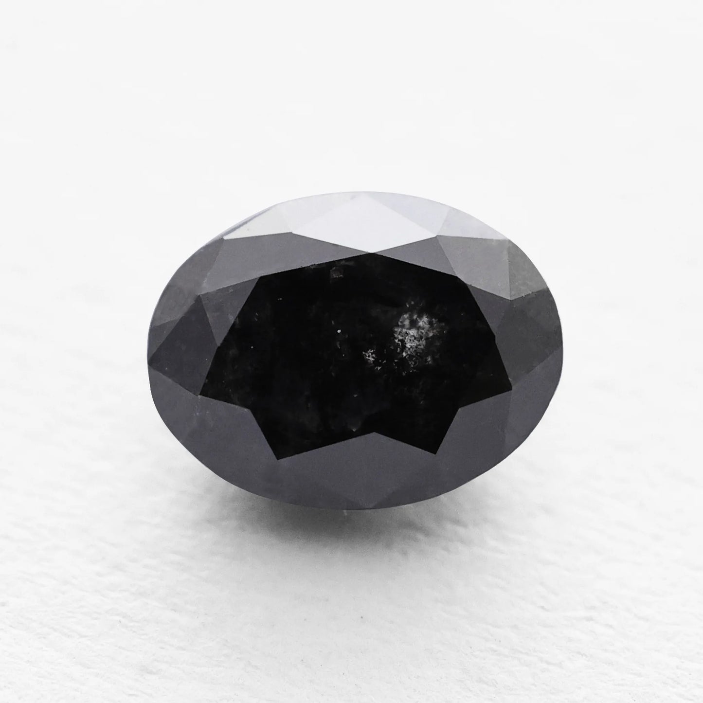 0.88 Ct Oval Brilliant Cut Salt and Pepper Diamond