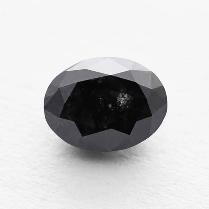 0.88 Ct Oval Brilliant Cut Salt and Pepper Diamond