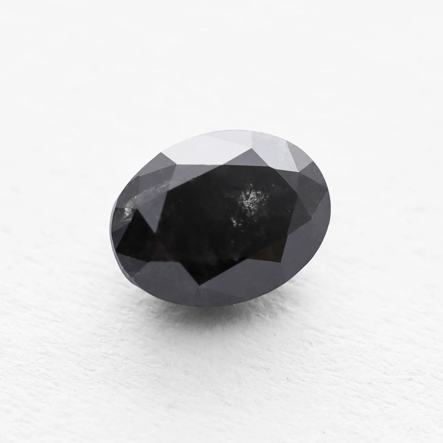 0.88 Ct Oval Brilliant Cut Salt and Pepper Diamond