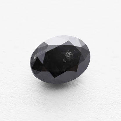 0.88 Ct Oval Brilliant Cut Salt and Pepper Diamond