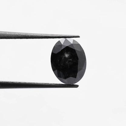 0.88 Ct Oval Brilliant Cut Salt and Pepper Diamond