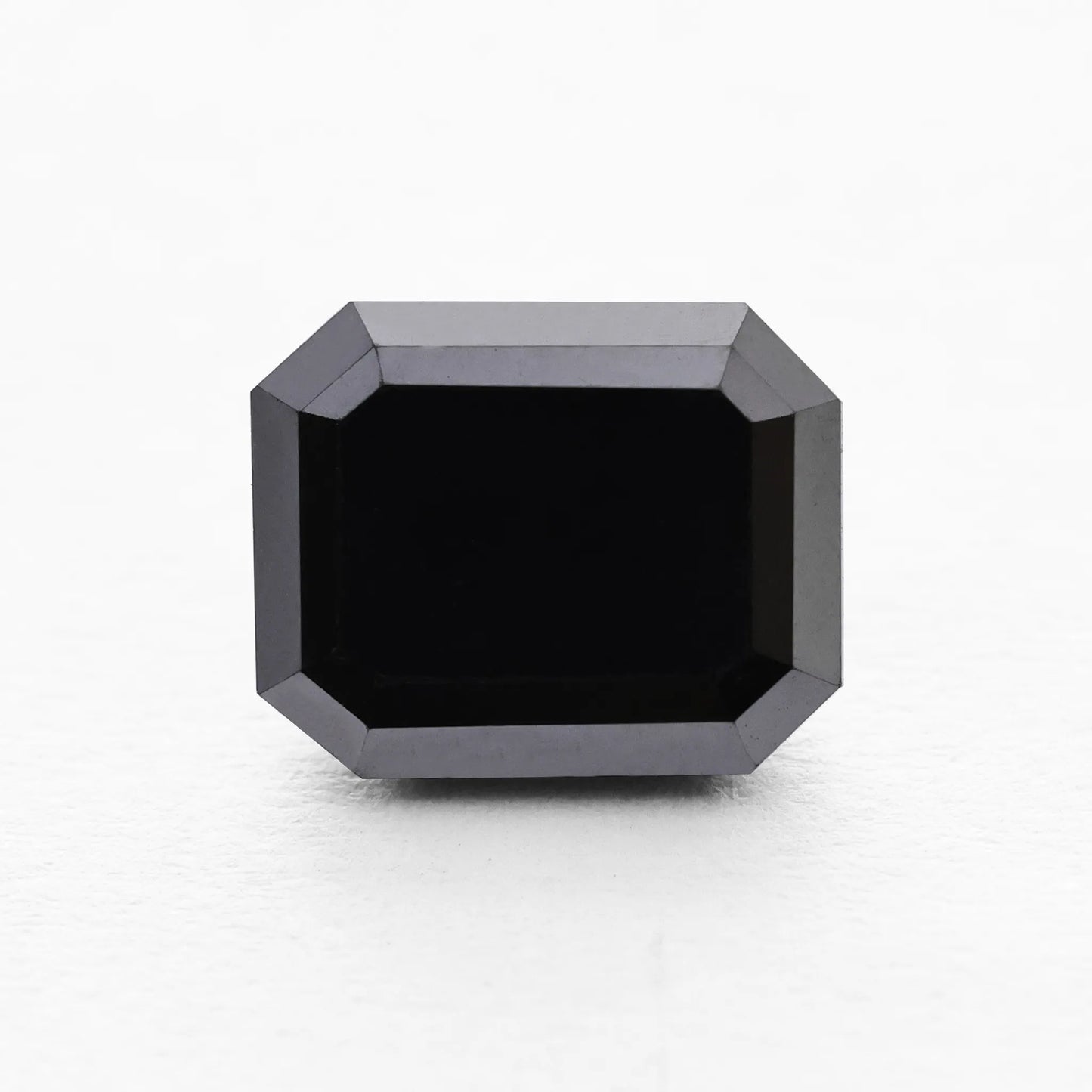 3.21 Ct Emerald Brilliant Cut Salt and Pepper Diamond
