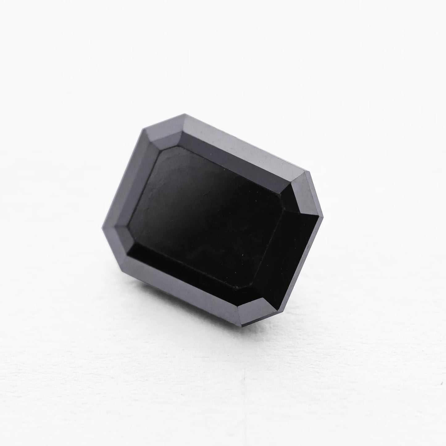 3.21 Ct Emerald Brilliant Cut Salt and Pepper Diamond