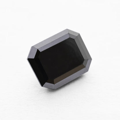 3.21 Ct Emerald Brilliant Cut Salt and Pepper Diamond