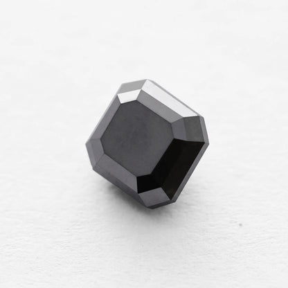 1.86 Ct Asscher Brilliant Cut Salt and Pepper Diamond