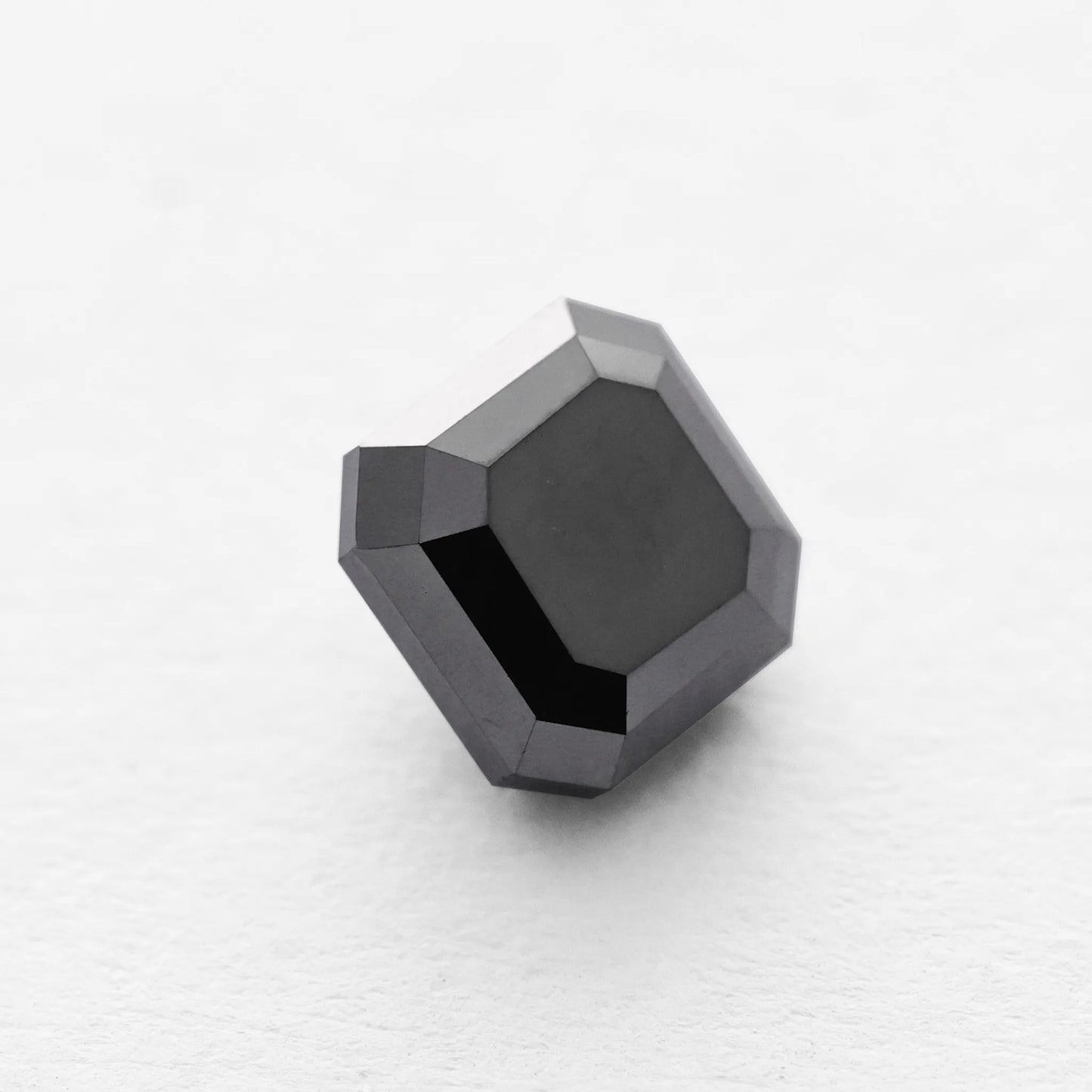1.86 Ct Asscher Brilliant Cut Salt and Pepper Diamond