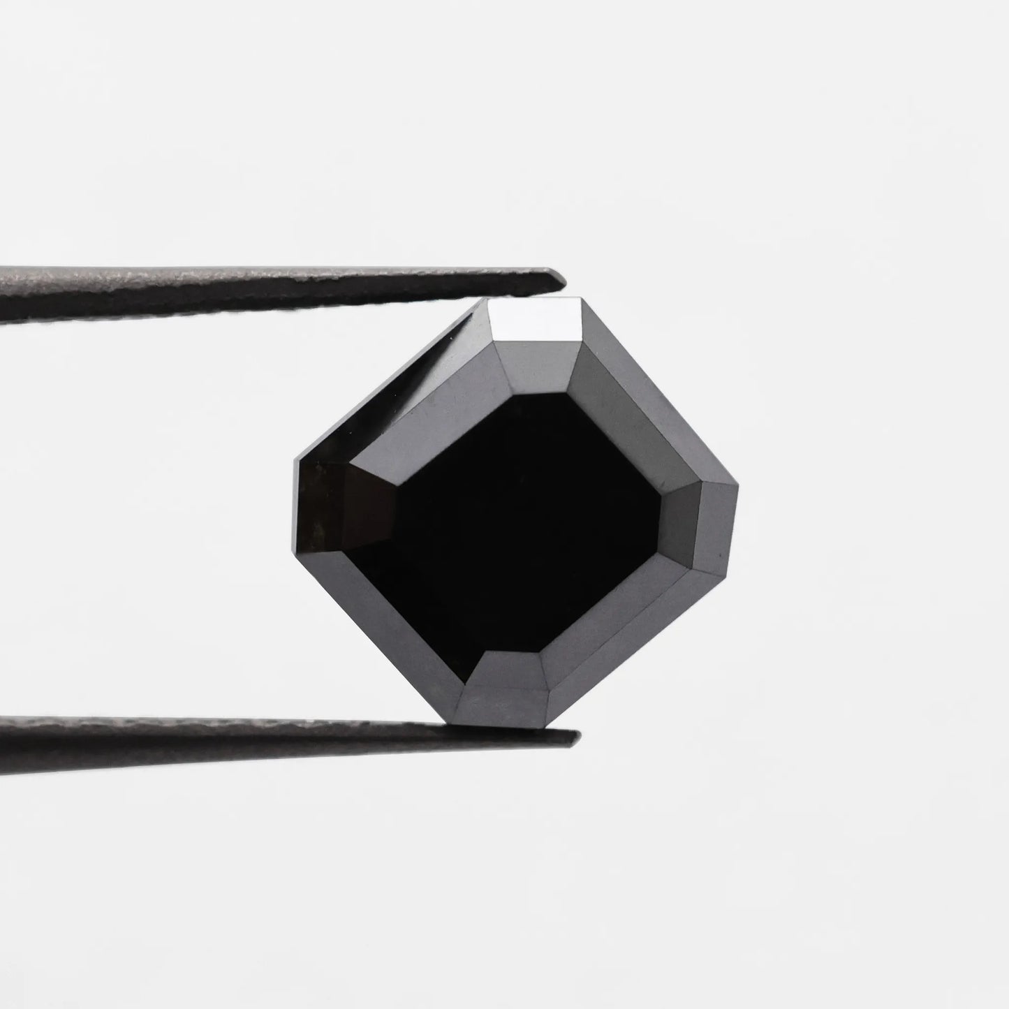 1.86 Ct Asscher Brilliant Cut Salt and Pepper Diamond