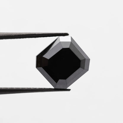 1.86 Ct Asscher Brilliant Cut Salt and Pepper Diamond