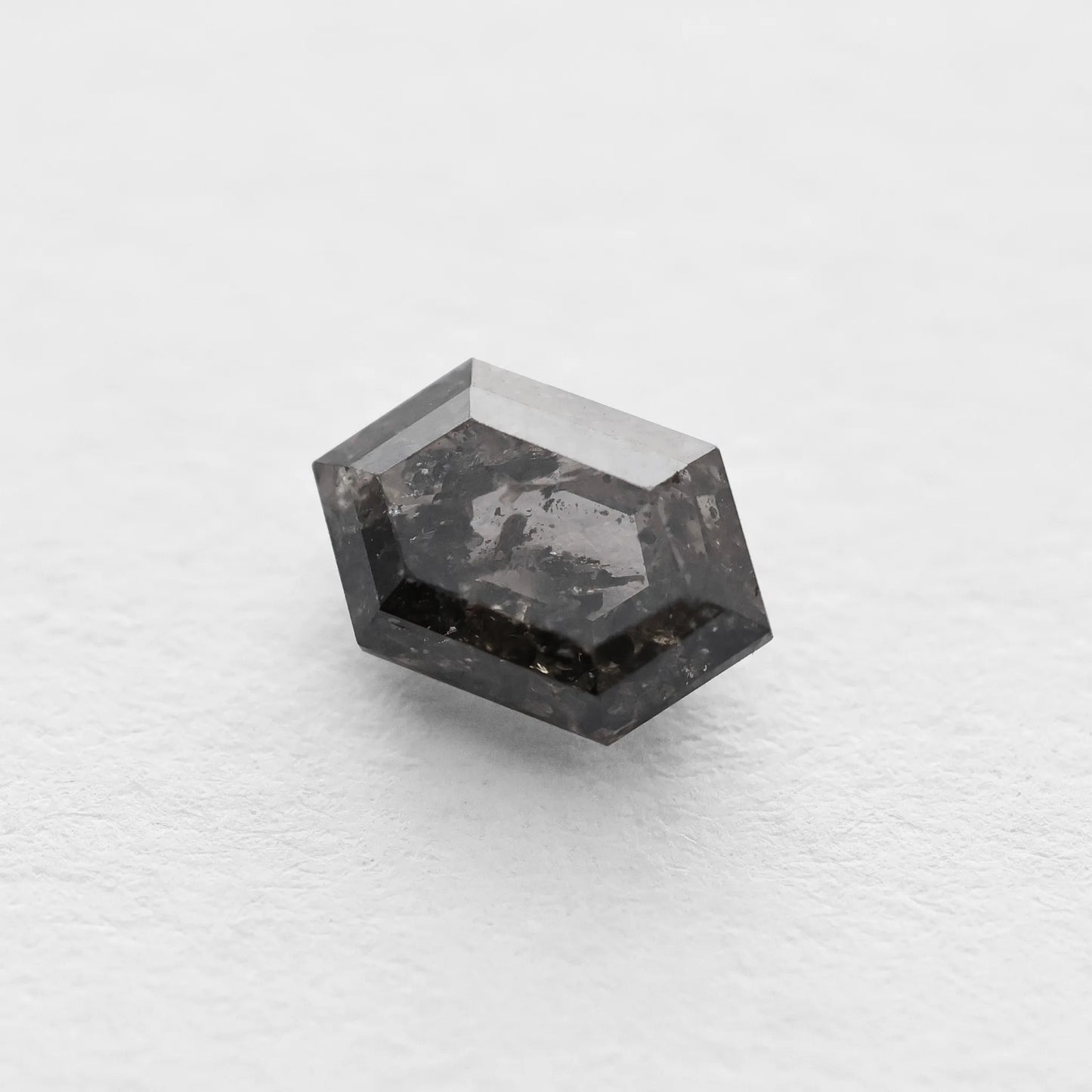 0.80 Ct Hexagon Brilliant Cut Salt and Pepper Diamond