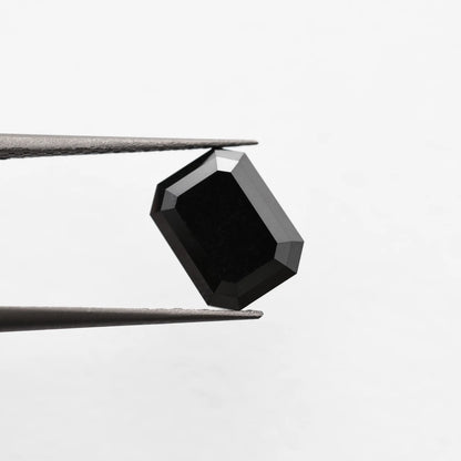 1.38 Ct Emerald Brilliant Cut Salt and Pepper Diamond