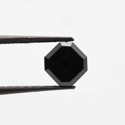 0.49 Ct Asscher Rose Cut Salt and Pepper Diamond