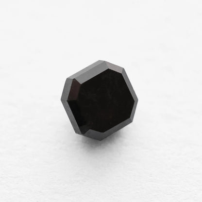0.49 Ct Asscher Rose Cut Salt and Pepper Diamond