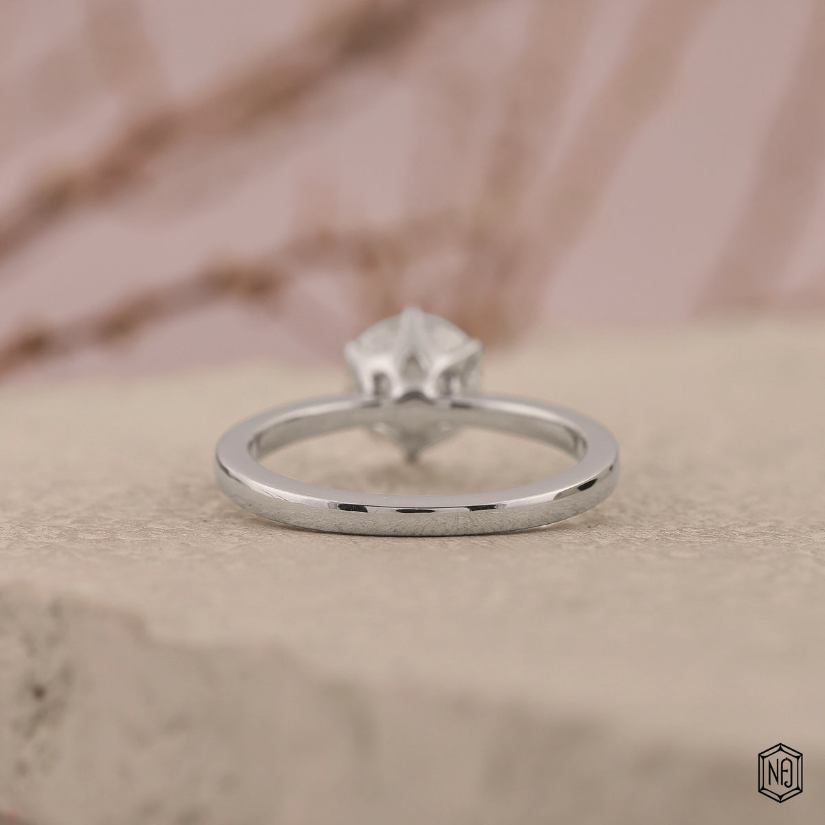 1.5 Carat Round Cut Lab Grown Diamond Classic Solitaire Engagement Ring - Hand View / Detail Angle