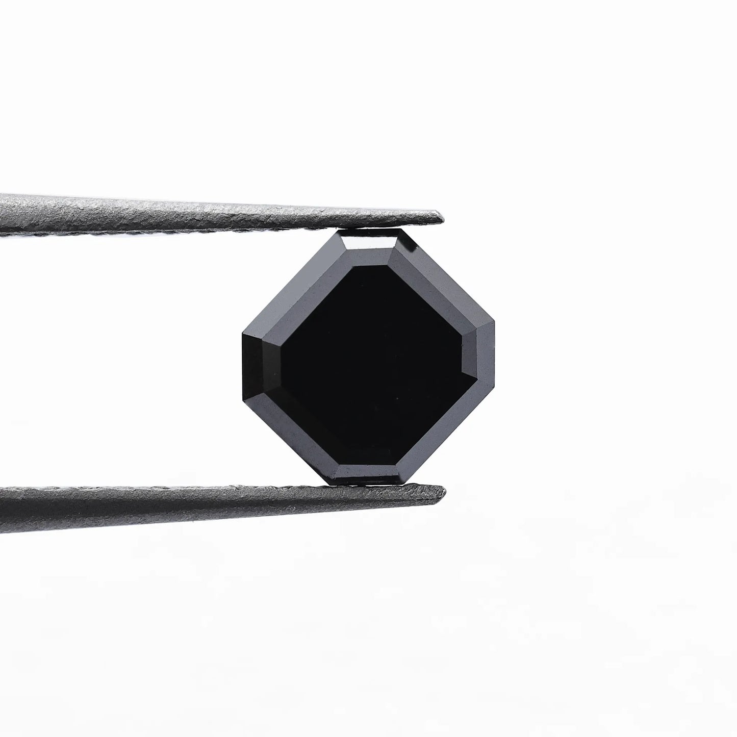 0.76 Ct Asscher Brilliant Cut Salt and Pepper Diamond
