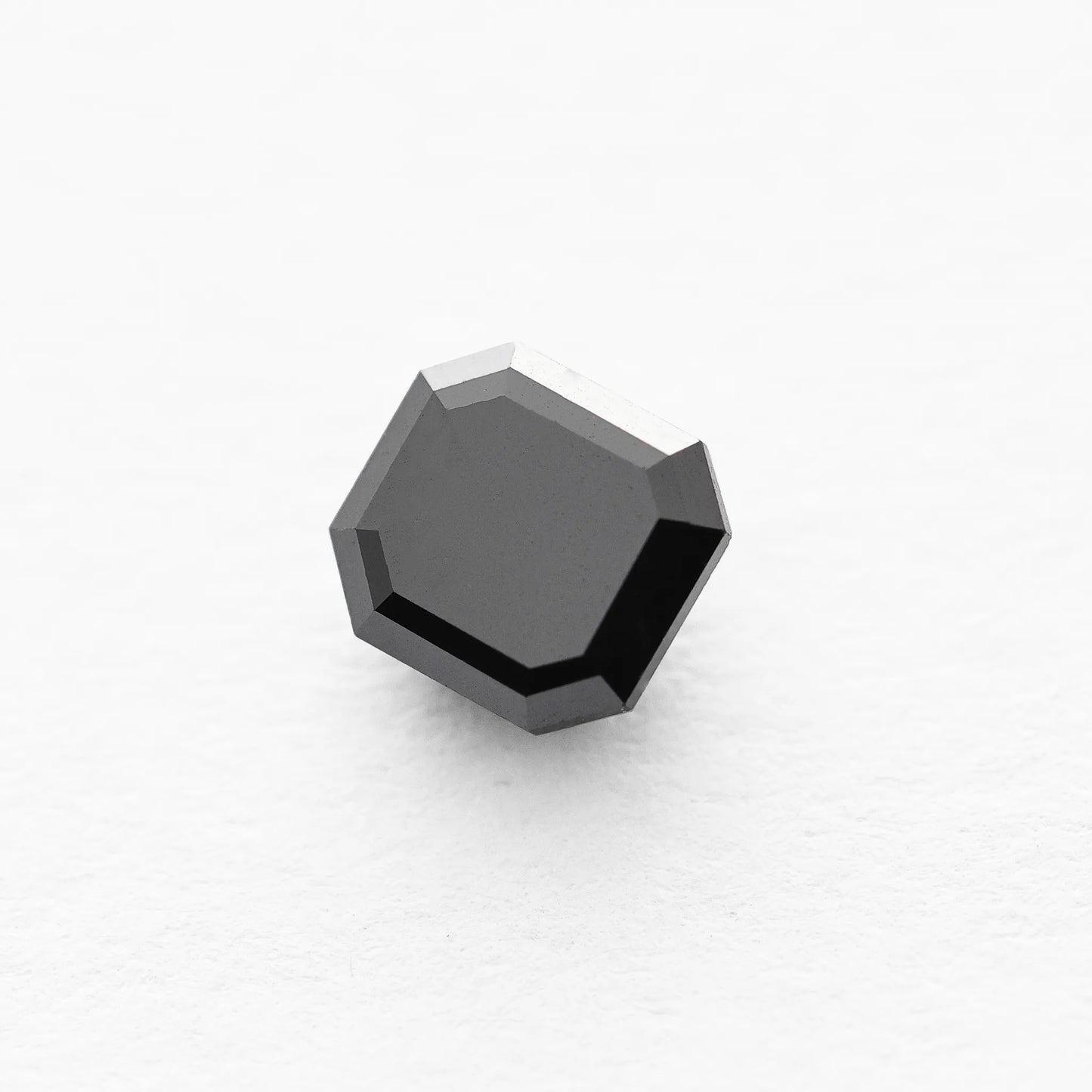 0.76 Ct Asscher Brilliant Cut Salt and Pepper Diamond