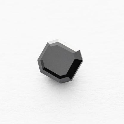 0.76 Ct Asscher Brilliant Cut Salt and Pepper Diamond
