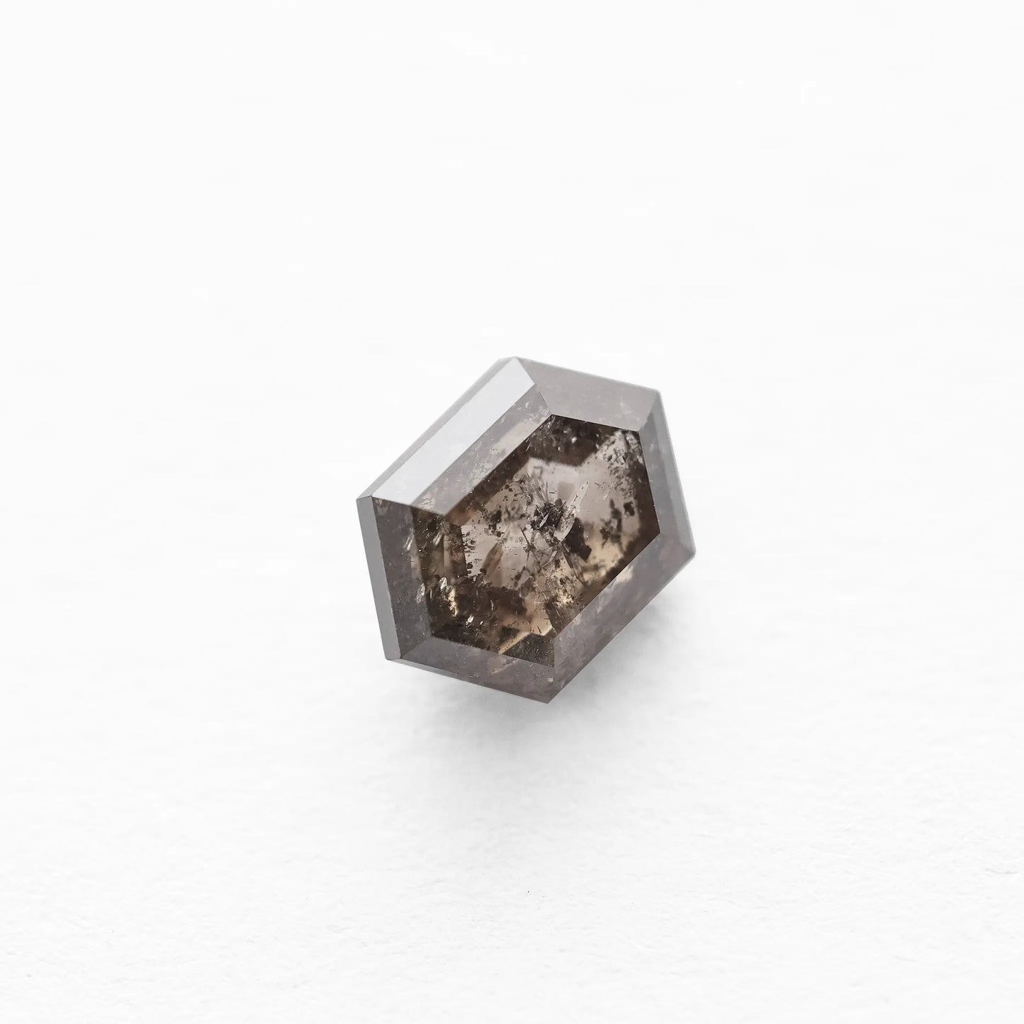 1.26 Ct Hexagon Brilliant Cut Salt and Pepper Diamond