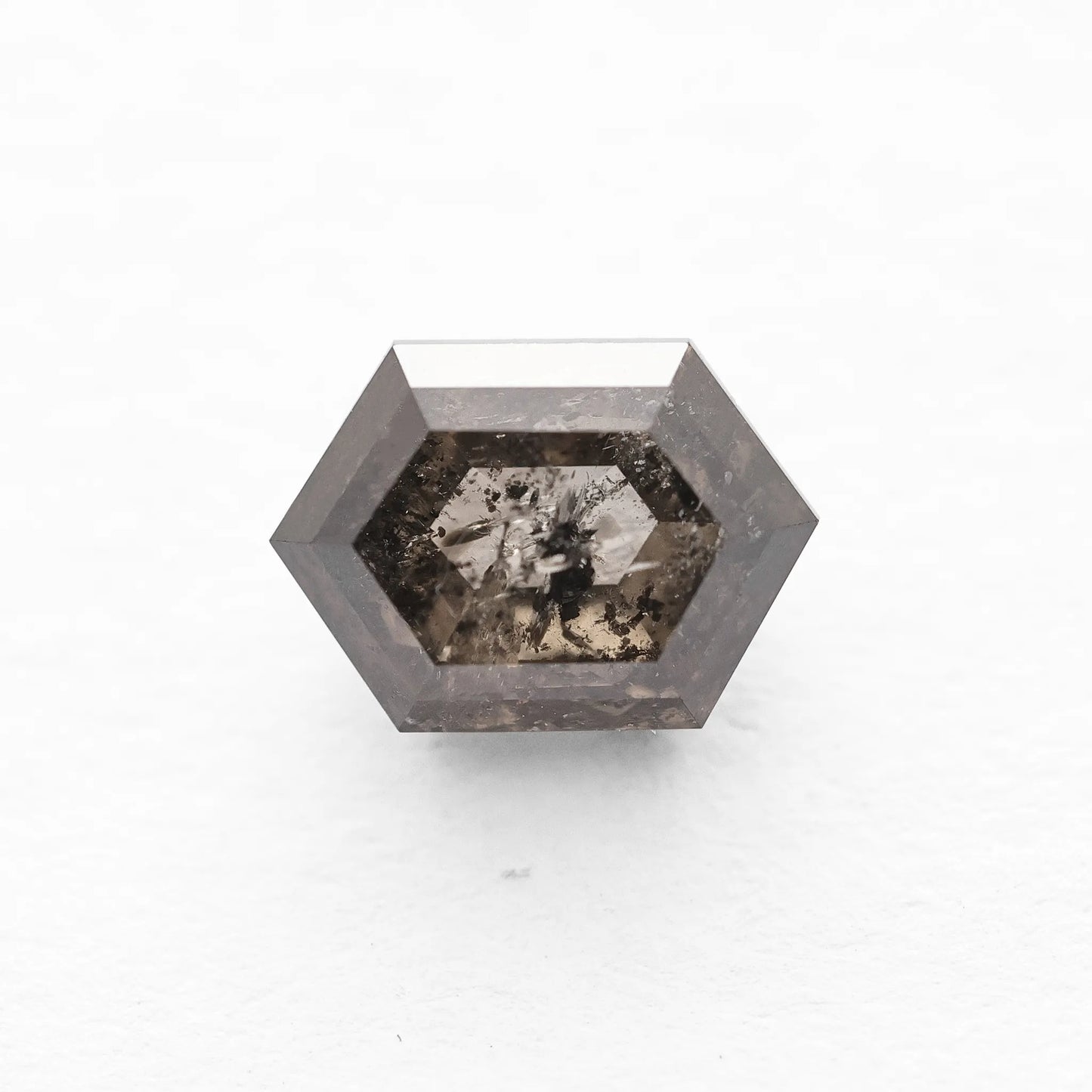 1.26 Ct Hexagon Brilliant Cut Salt and Pepper Diamond