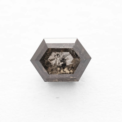1.26 Ct Hexagon Brilliant Cut Salt and Pepper Diamond