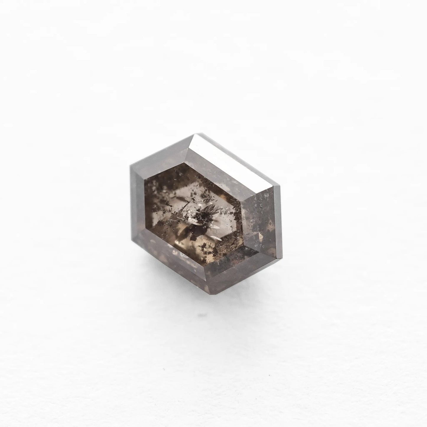 1.26 Ct Hexagon Brilliant Cut Salt and Pepper Diamond