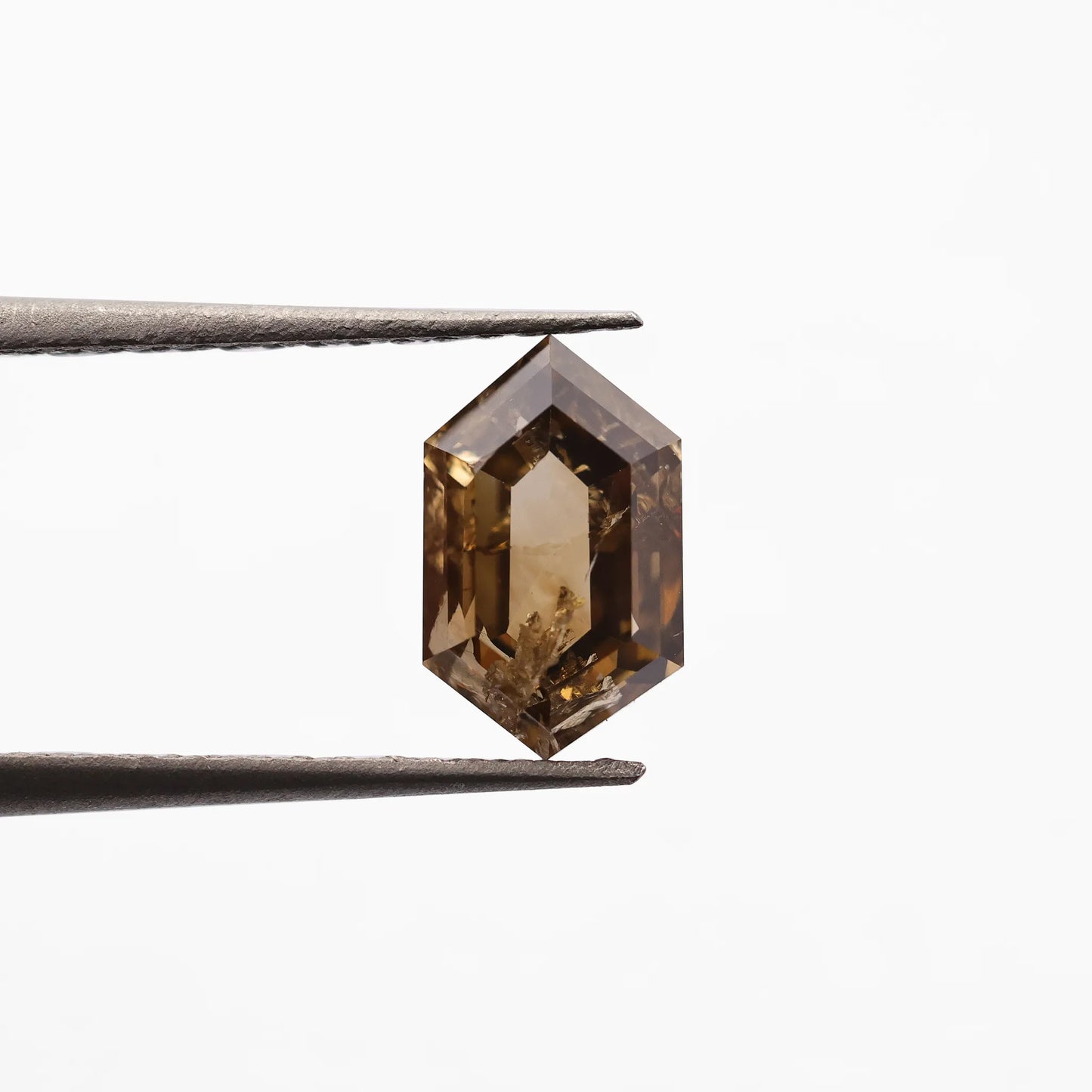 1.02 Ct Hexagon Brilliant Cut Salt and Pepper Diamond