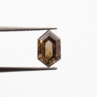 1.02 Ct Hexagon Brilliant Cut Salt and Pepper Diamond