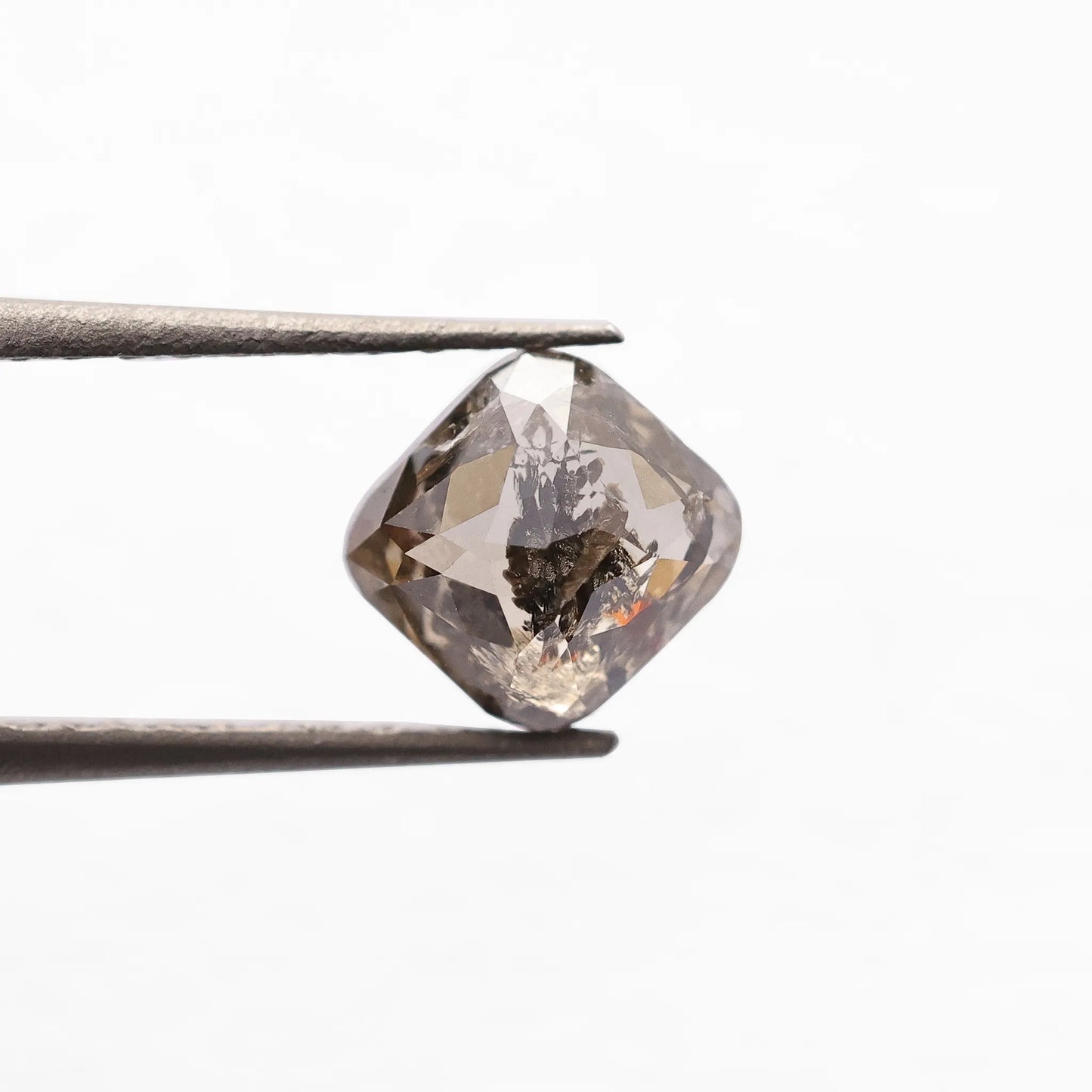 0.62 Ct Cushion Brilliant Cut Salt and Pepper Diamond
