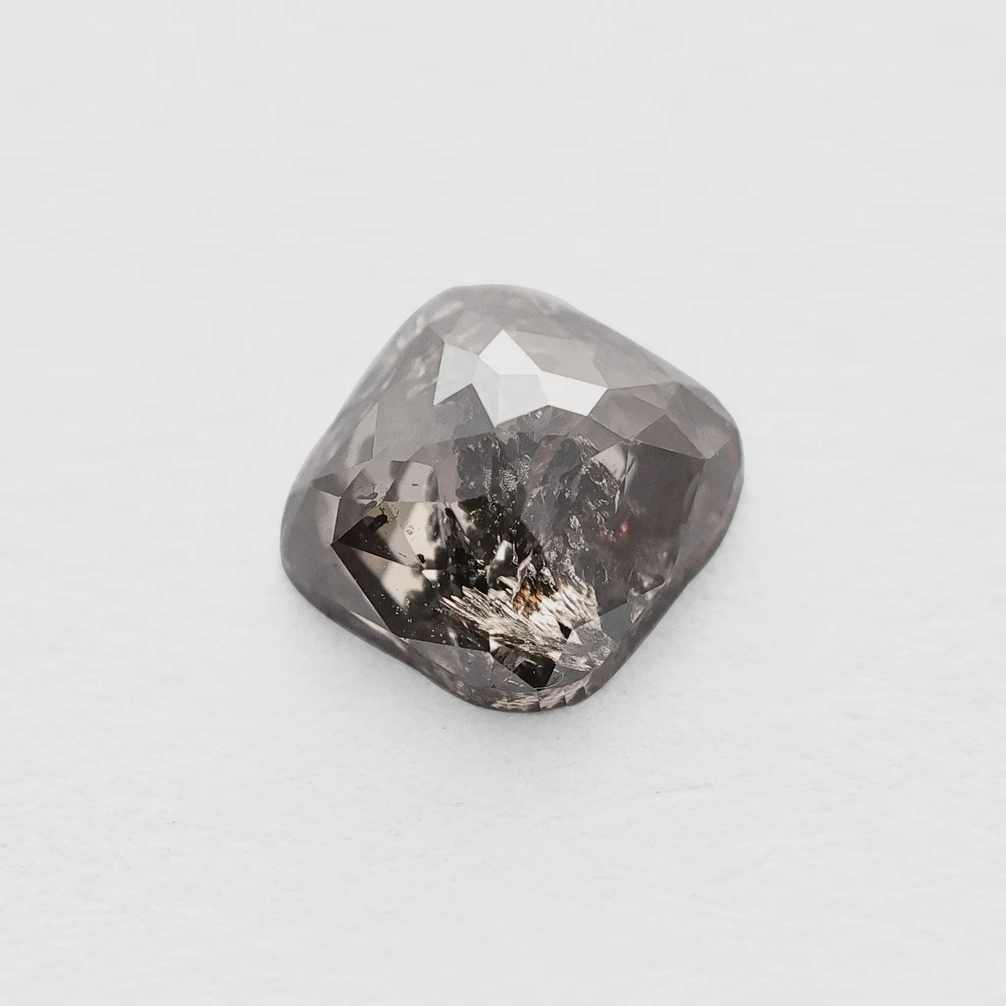 0.62 Ct Cushion Brilliant Cut Salt and Pepper Diamond