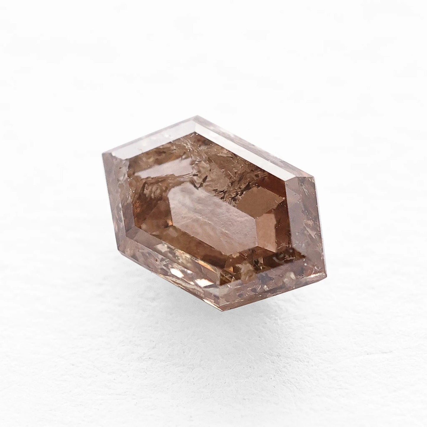 0.85 Ct Hexagon Brilliant Cut Salt and Pepper Diamond