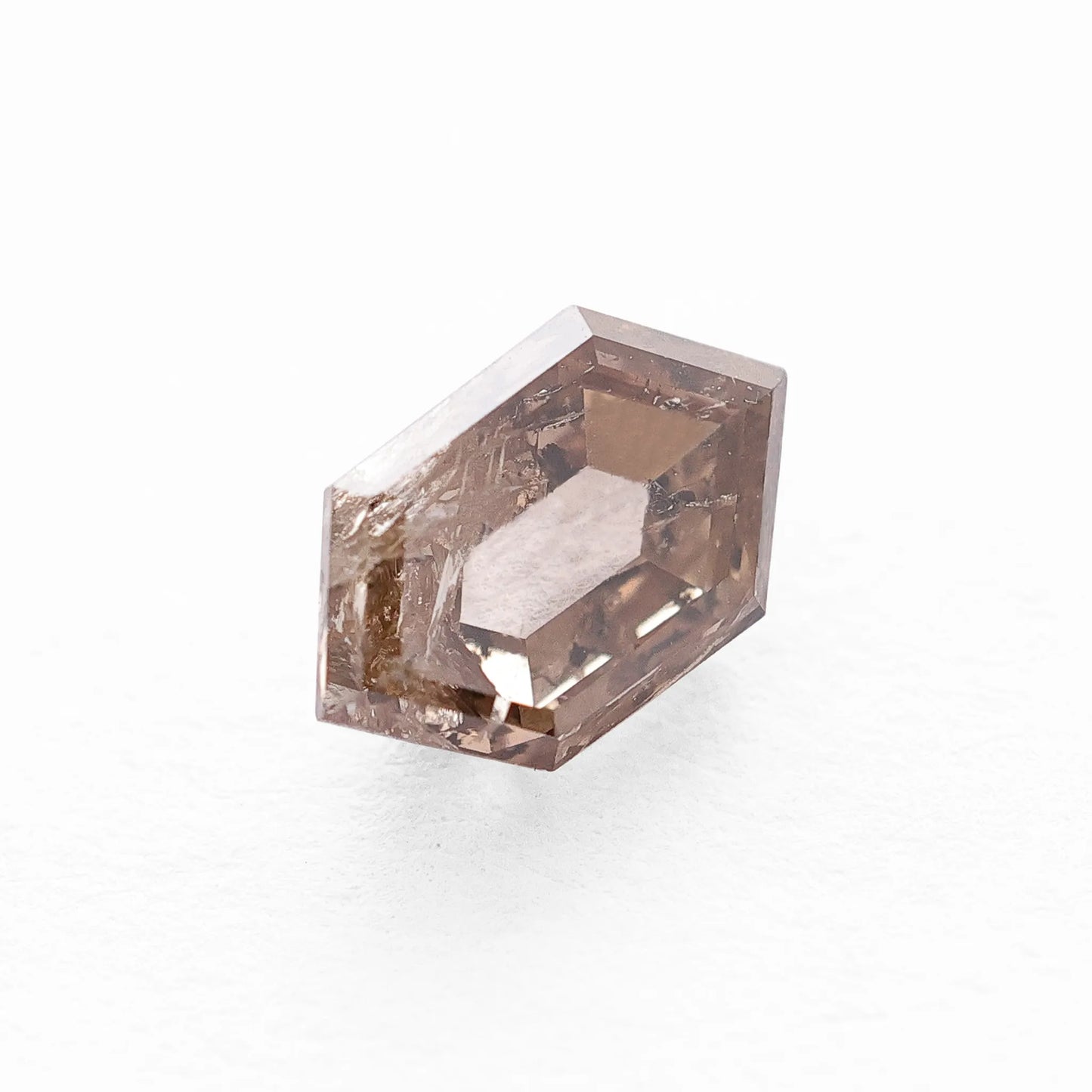 0.85 Ct Hexagon Brilliant Cut Salt and Pepper Diamond
