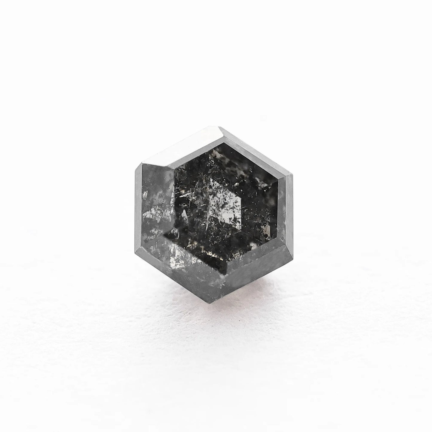 0.93 Ct Hexagon Brilliant Cut Salt and Pepper Diamond